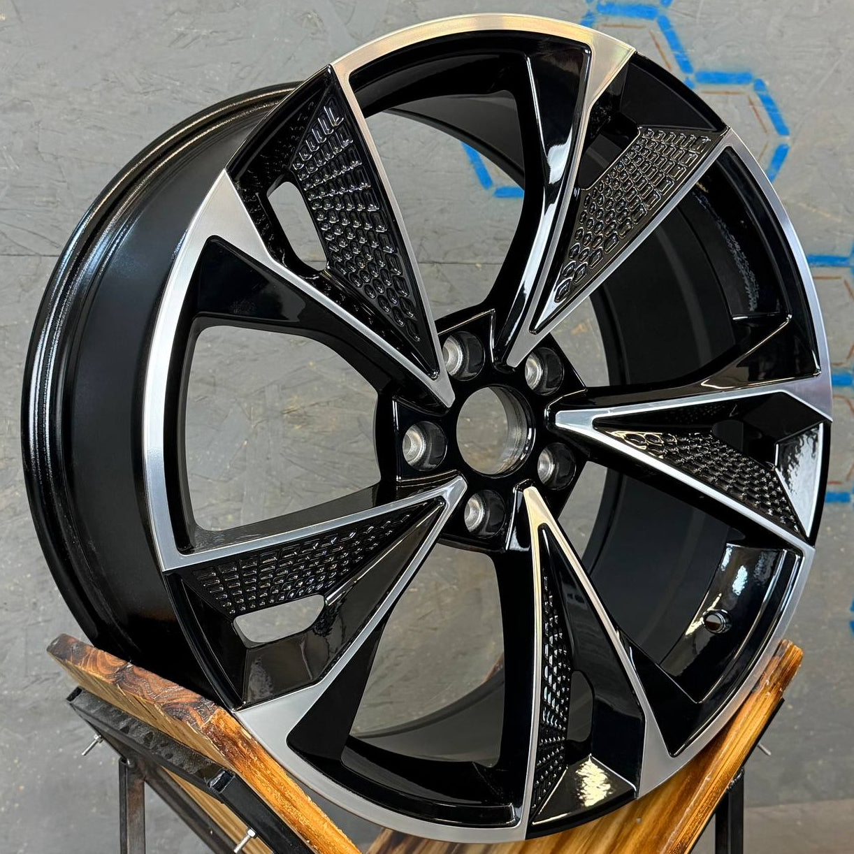 Jantes DY809-AG 19 pouces 5x112 Noir Face Polie