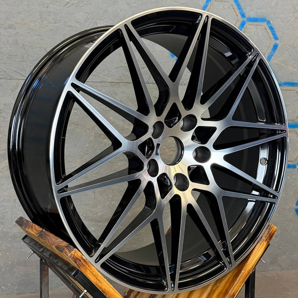 Jantes XT027-1  19 pouces 5x120 Noir Face Polie